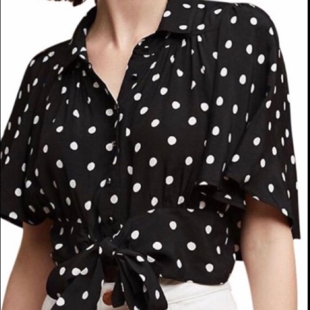 ANTHROPOLOGIE POLKA DOT CROP TOP!
